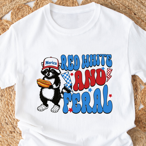 Custom Dog Cat Photo Red White And Feral Independence Day Bright Shirt LM32 893655