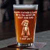 Custom Photo Woof Best Dog Dad Personalized Print Beer Glass HA75 892546