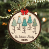 Custom Family Name Christmas Layer Wood Ornament Gift For Family HO82 900720