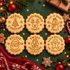 Personalized Family With Christmas Cookie Stamp, Holiday Baker Gift HO82 904114