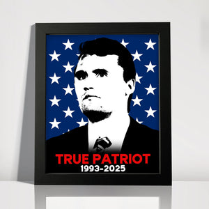 American Patriot Charlie Kirk With USA Flag Picture Frame HO82 65818