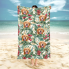 Custom Hawaii In The Air Face Dog Photo Beach Towel HO82 894008