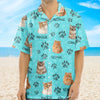 Custom Cat Photo With Paw Pattern Hawaii Shirt For Cat Lover TH10 894125