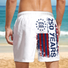 Personalized 250th Anniversary 1776-2026 American Flag Beach Shorts LM32 669235