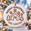 Personalized Family Name Merry Christmas Ceramic Ornament TH10 171535