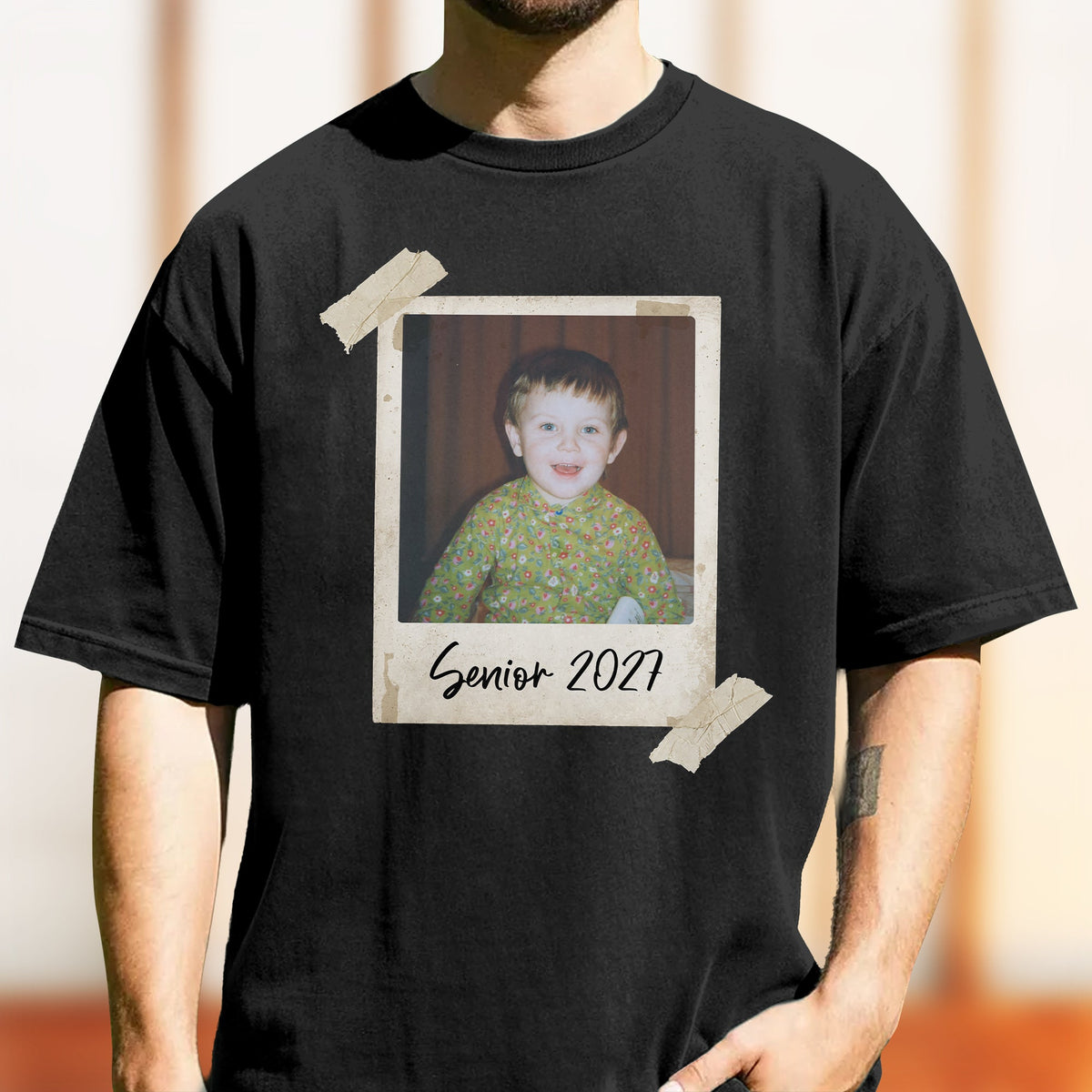 Custom Senior 2027 Photo Comfort Shirt Vintage Polaroid TH10 170559