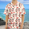 Custom Couple Photo With Heart Pattern Hawaii Shirt HA75 892608