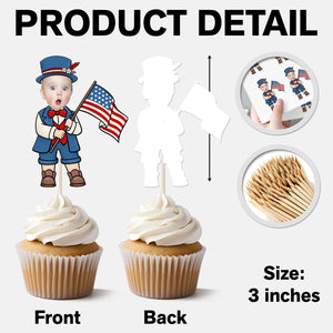 Custom Face Photo 4th Of July Independence Day Topper TH10 892603