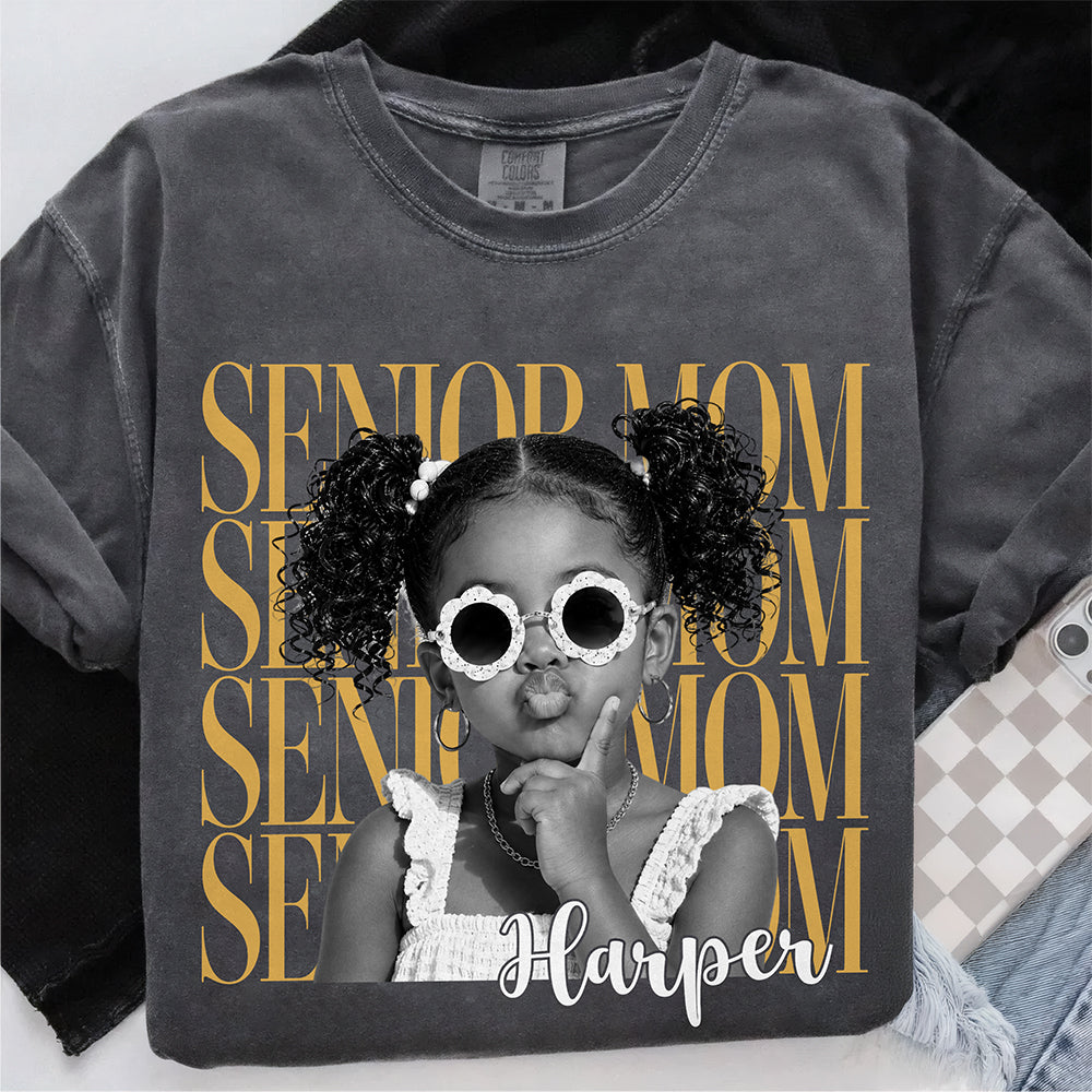 Custom Photo Senior Mom Comfort Shirt 2027, Personalized Class Of 2027 Gift, Proud Senior Mom Gift, Senior Mom Graduation Shirts HO82 903272