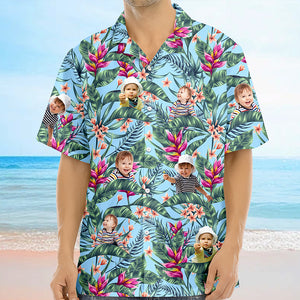 Custom Hawaii In The Air Face Human Photo Family Hawaii Shirt HO82 893834