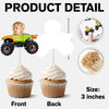 Custom Kid Face Riding Monster Truck Decoration Cupcake Toppers HA75 892008