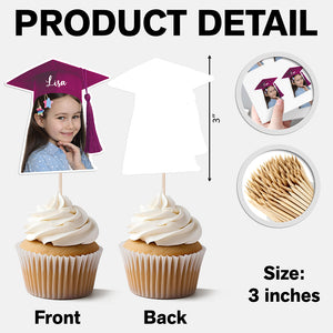Custom Photo Graduation Decoration Cupcake Toppers HA75 892002