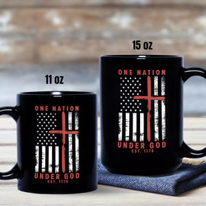 One Nation Under God Est. 1776 Black Mug LM32 895451