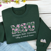 Custom Floral College Sleeve Embroidered Sweatshirt - Graduation or Alumni Gift LM32 899745