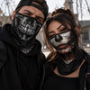 Dark Gothic Neck Gaiter Mask, Horror Skull Graphic Face Cover for Adults LM32 670397