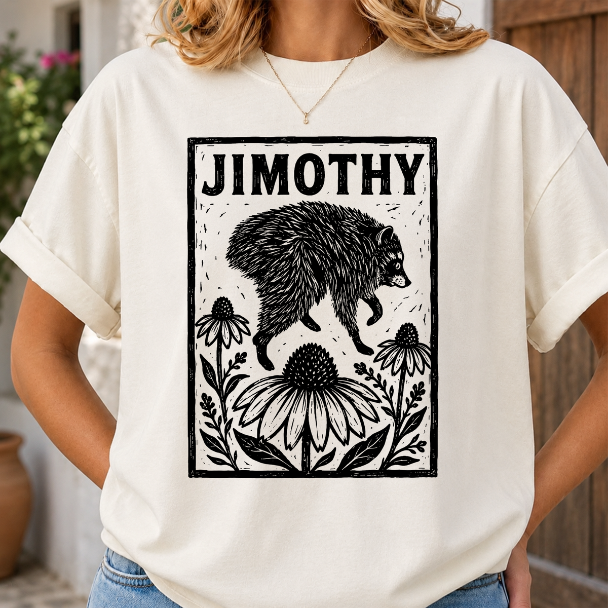 Trendy Raccoon Jimothy Funny Meme Comfort Shirt, Raccoon Floral Shirt CH07 180238