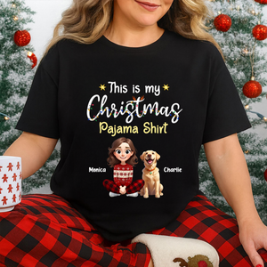 This is My Christmas Pajamas Shirt Personalized Dog Dark Shirt HA75 898184