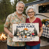 Custom Name This Is Our Happy Place - Don't F*ck It Up Camping Metal Sign LM32 669463