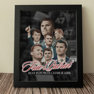True Patriot Rest In Power Charlie Kirk Picture Frame HO82 65816
