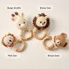 Custom Cute Bear Crochet Baby Rattle Toy with Name - Newborn Gift, Baby Shower Gift LM32 669453