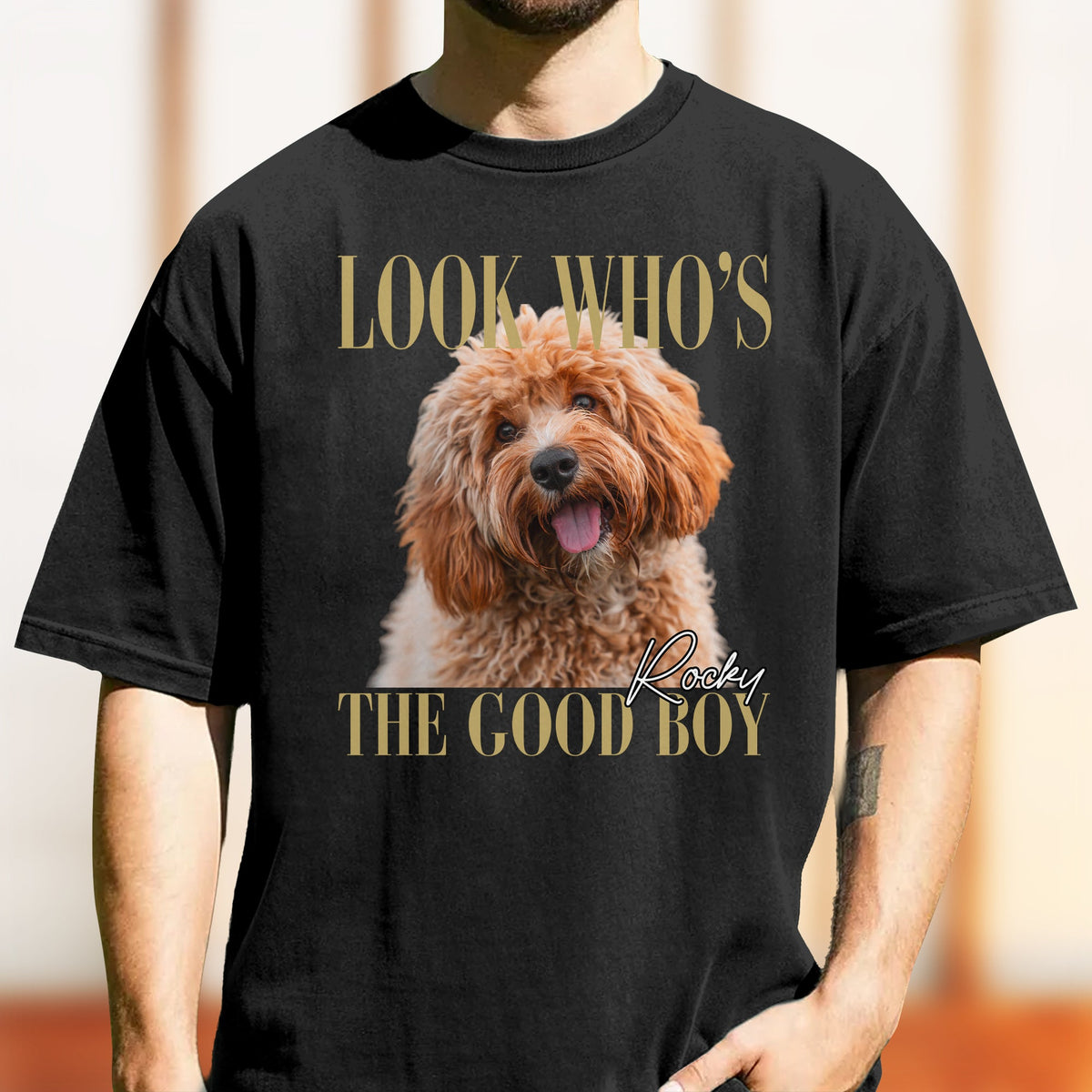 Custom Dog Cat Photo Look Who's The Good Boy, Good Girl Comfort Shirt LM32 669603