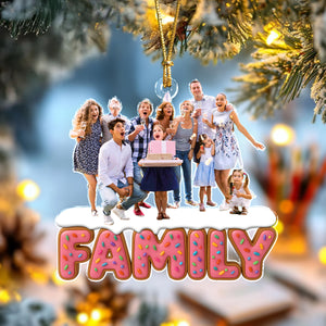 Custom Photo Sweet Family, Grandkids, Besties Acrylic Ornament Christmas Gift HA75 897922