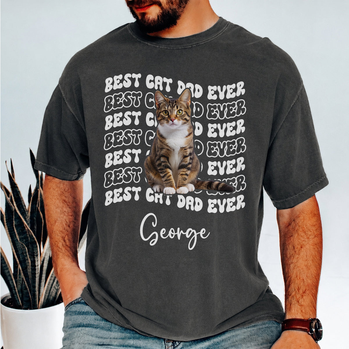 Custom Photo Best Dog Dad Ever Comfort Shirt - Father’s Day Gift for Dog & Cat Owners HA75 921372