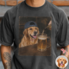 Custom Pet Drinking Beer Coffee Photo Funny Comfort Colors Shirt Funny Dog Lovers Gift CH07 911908