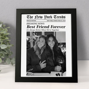 Custom Best Friends Photo Gift - Personalized Newspaper Photo Poster CH07 896478