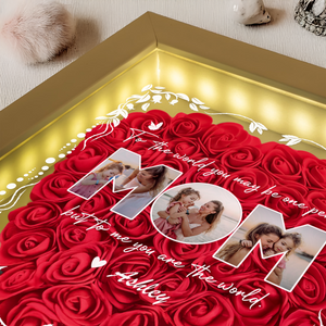 Custom Photo Happy Mother's Day Heart Flower Shadow Box HO82 893610