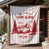 Personalized Welcome To Camp Tapestry Banner - Decorations Camping Decor, Bachelorette Banner HO82 903046