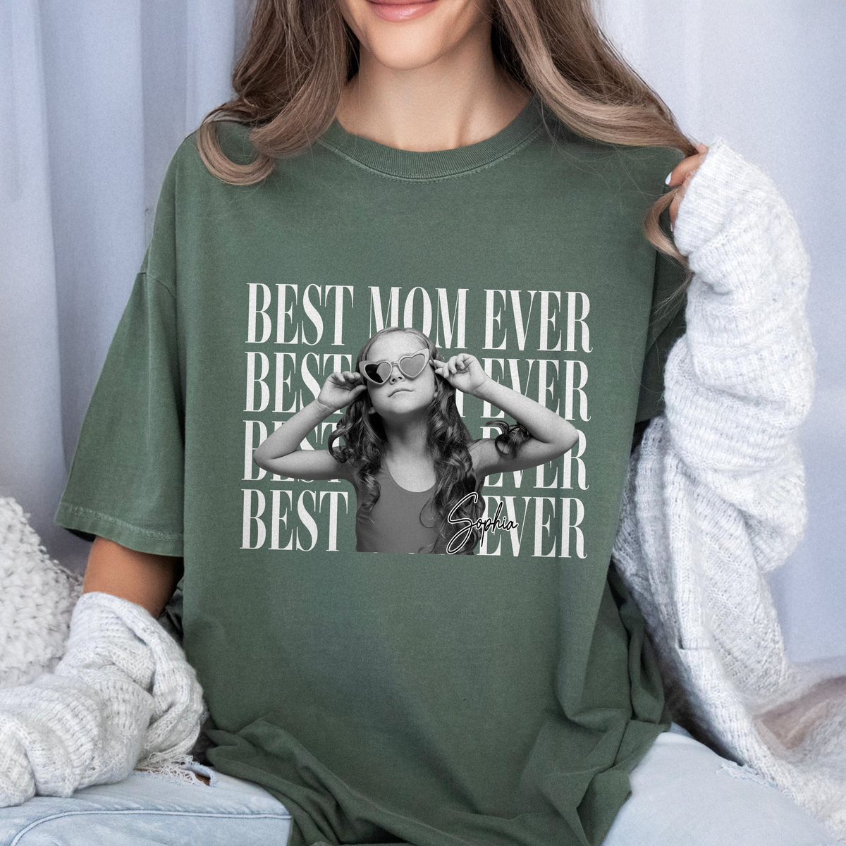 Personalized Vintage Photo Best Dad Mom Ever Comfort Shirt HA75 921276 (New)