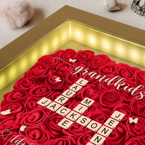 Grandkids Make Life More Grand Personalized Flower Shadow Box Mother's Day Gift For Grandma HA75 892050