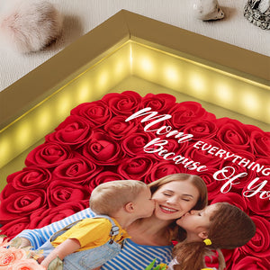 Custom Photo Mother And Daughter Forever Linked Together Personalized Flower Shadow Box Mother's Day Gift CH07 895470