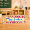 Personalized Teacher Acrylic Desk Name Plate Back to School Teacher Gift CH07 180026