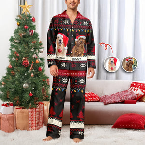 Custom Dog Photo Happy Howlidays Pajamas For Christmas TH10 894361