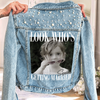 Custom Photo Look Who's Getting Married Jean Jacket with Pearls - Wedding Gift HO82 904092
