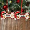 Personalized Custom Name Dog Bone With Santa Hat Resin Ornament TH10 896737