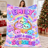 Custom Name Pastel Dumpling Christmas Blanket for Kids, The Year of Squishies 2026 HO82 904262