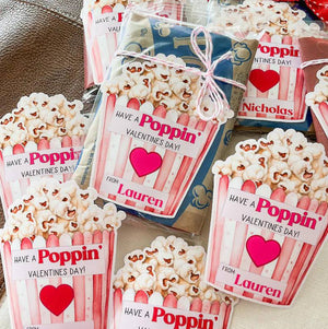 Custom Name Valentine Popcorn Sticker, Gift For Couple, Valentine's Day HO82 901174