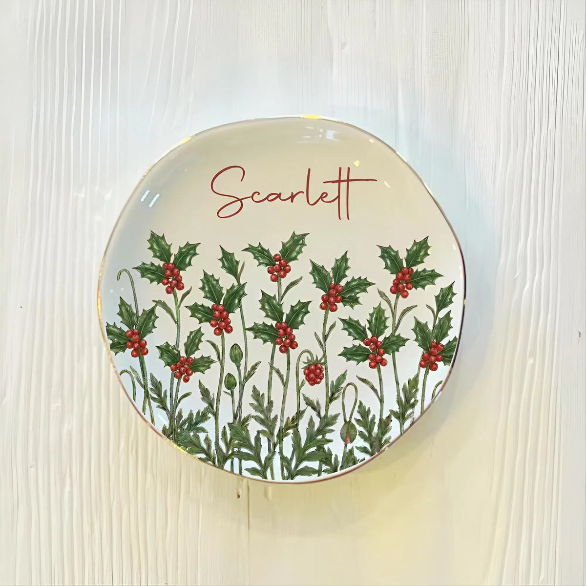 Personalized Watercolor Birth Month Flower Ring Trinket Dish Mother's Day, Birthday, Wedding Bridesmaid Gift HA75 921086