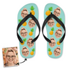 Custom Face Photo Pineapple Summer Flip Flop TH10 170023
