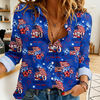 Patriotic American Flag Women Blouse, USA 250th Anniversary TH10 170111