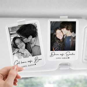 Personalized Couple Photo Drive Safe Acrylic Car Visor Gift For Valentine TH10 898815