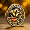 Custom Best Dad Ever Fist Bumps With Kids' Names Coin - Fathers Day Gift, Veteran Grandpa, Papa Gift HO82 902404