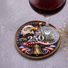 250 Years USA Anniversary Ceramic Coaster | Patriotic Eagle Liberty Coaster TH10 169429