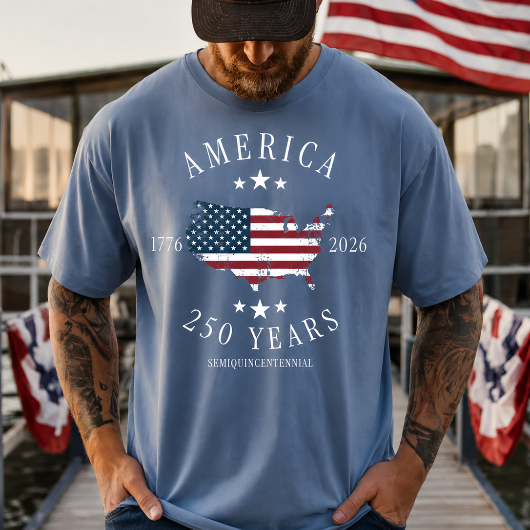 America 250th Anniversary, Patriotic Comfort Shirt TH10 170205