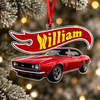 Custom Name & Number Wheel Acrylic Ornament CH07 180346