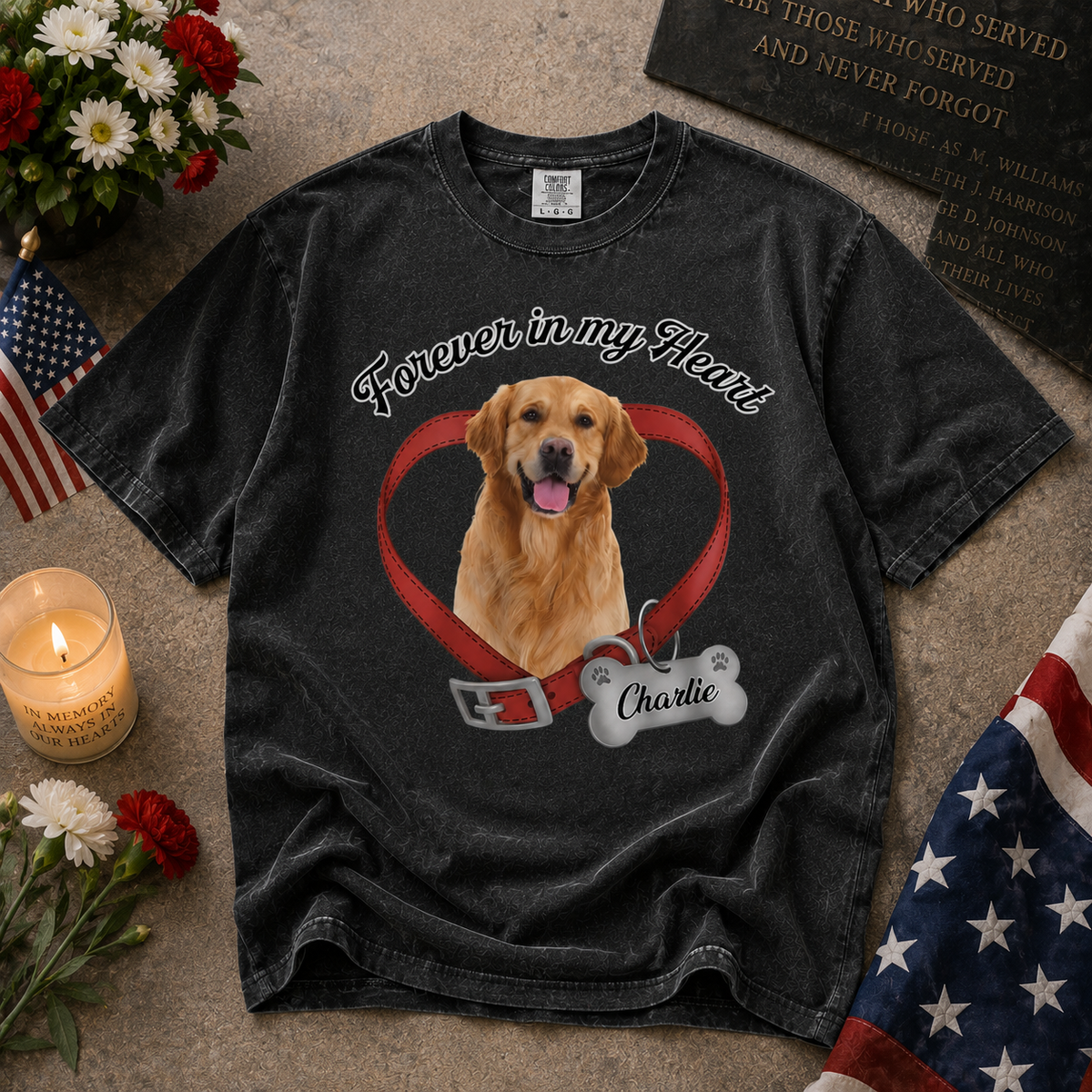 Custom Dog Loss Photo Forever in My Heart Comfort Shirt CH07 180144