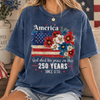 USA 250 Years Anniversary Flag Floral Comfort Shirt Celebrate 250th Anniversary Patriot Gift CH07 911716